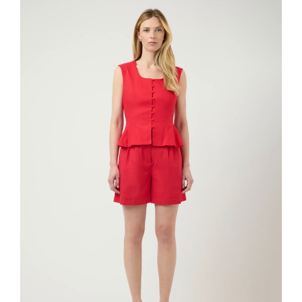 Lirma Red Tailored Shorts