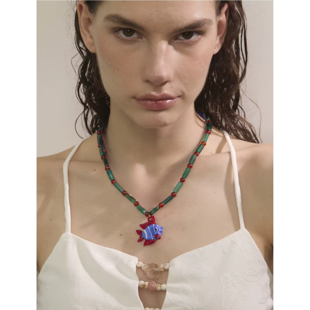Porto Fish Pendant Necklace
