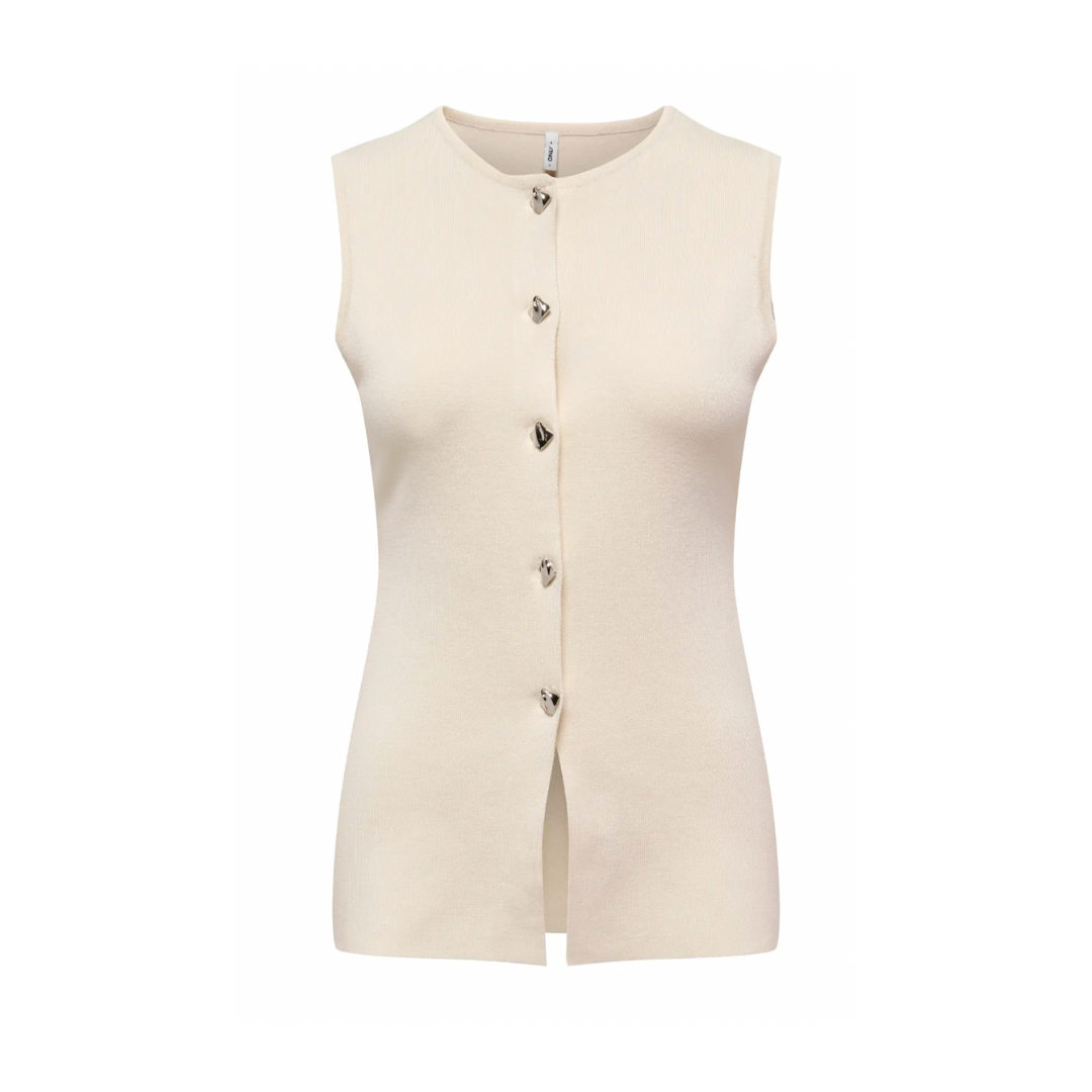 Eve Knitted Vest – Cream