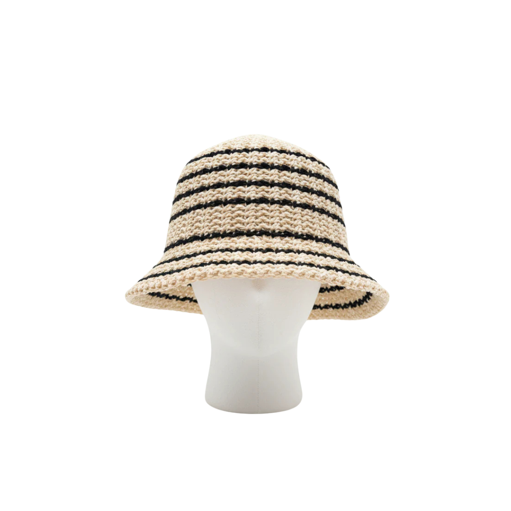 Striped Woven Bucket Hat