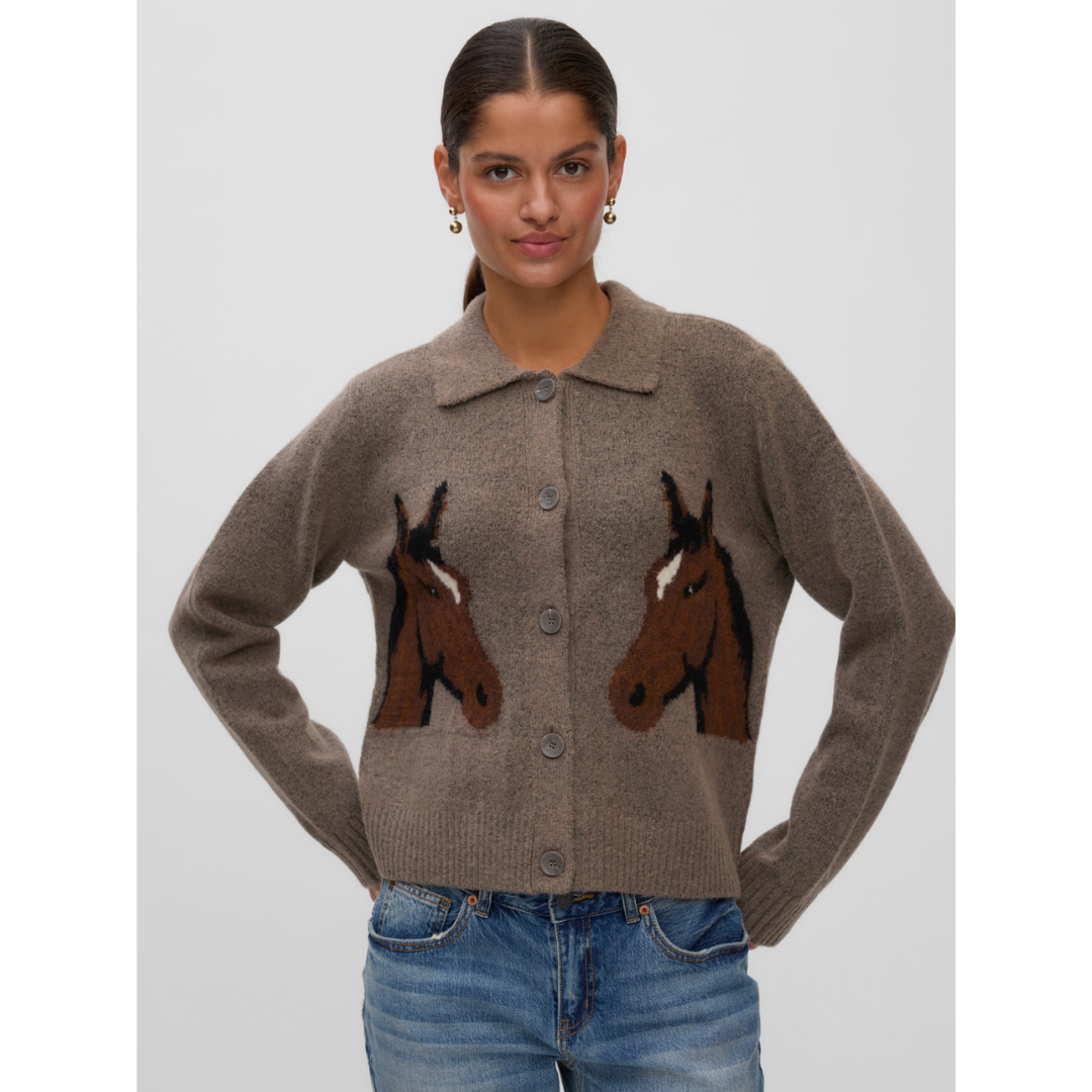 Cavallo Polo Cardigan - Oatmeal