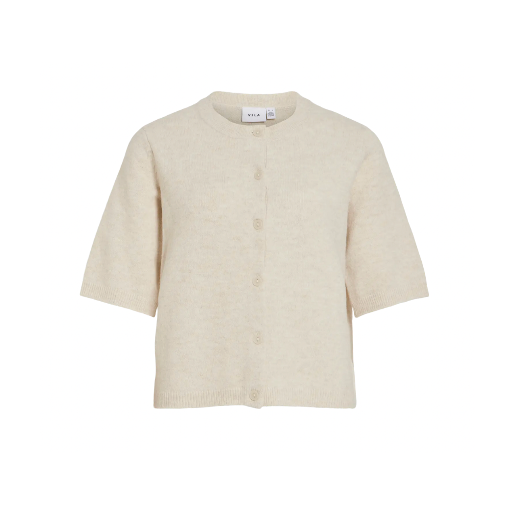 Gia Short Sleeve Cardigan - Cream