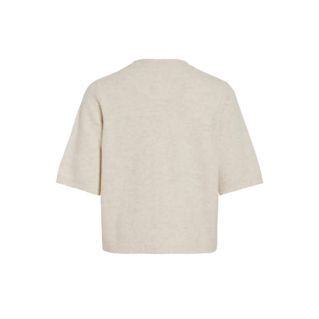 Gia Short Sleeve Cardigan - Cream
