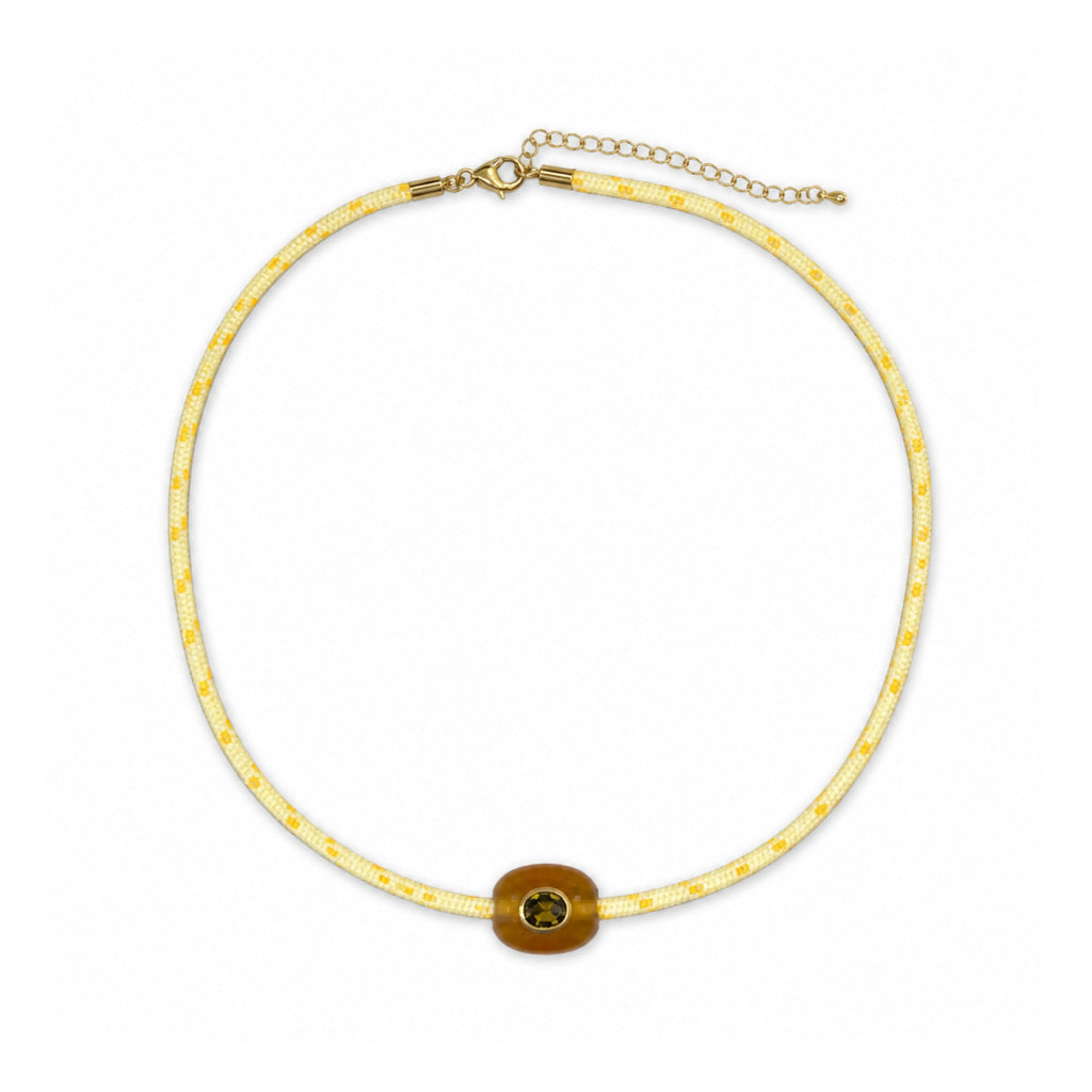 Harlow Paracord Necklace & Bracelet - Yellow