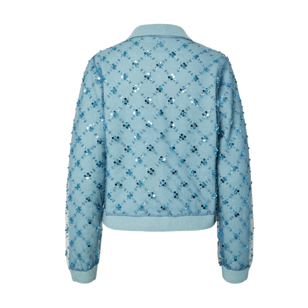 Bronwyn Powder Blue Sequin Cardigan