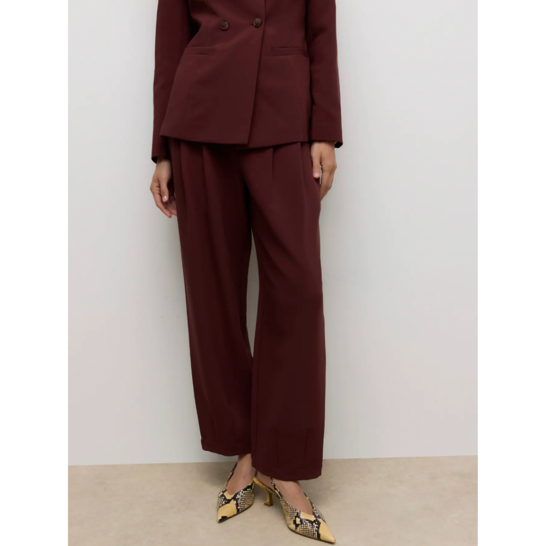 Vivica Burgundy Tailored Trousers