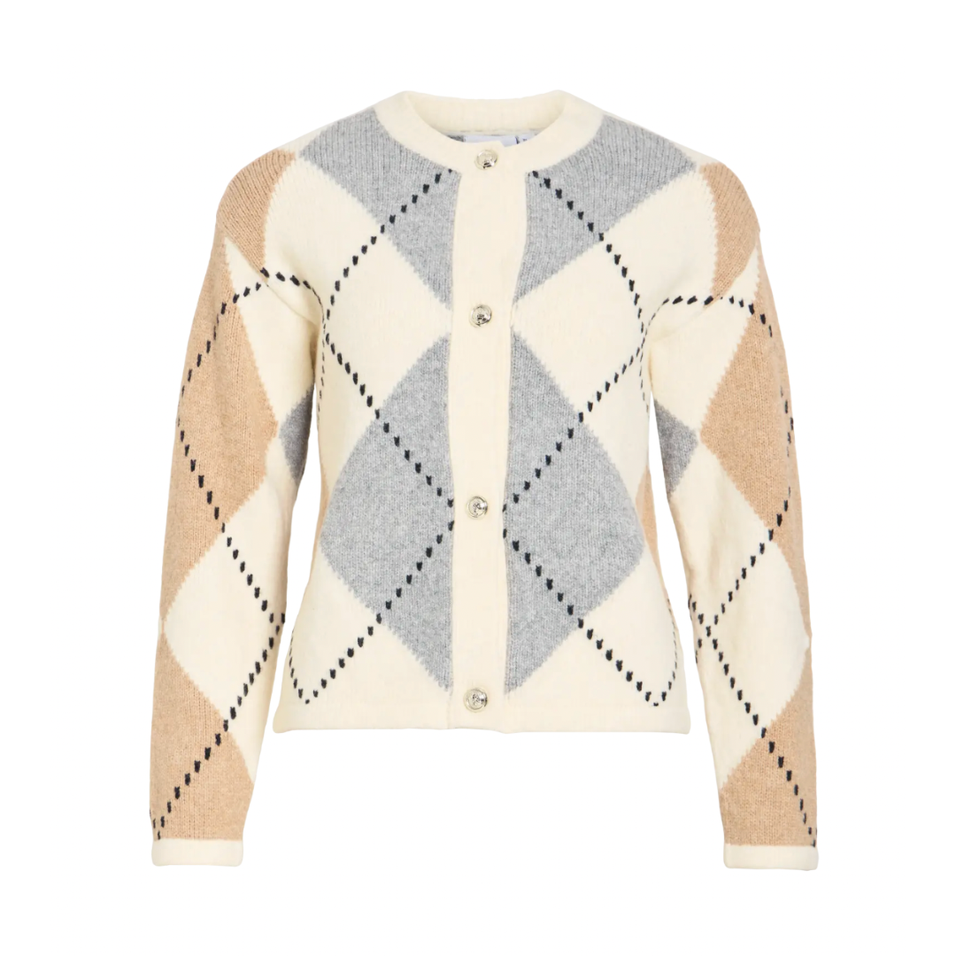 Argyle Knit Cardigan