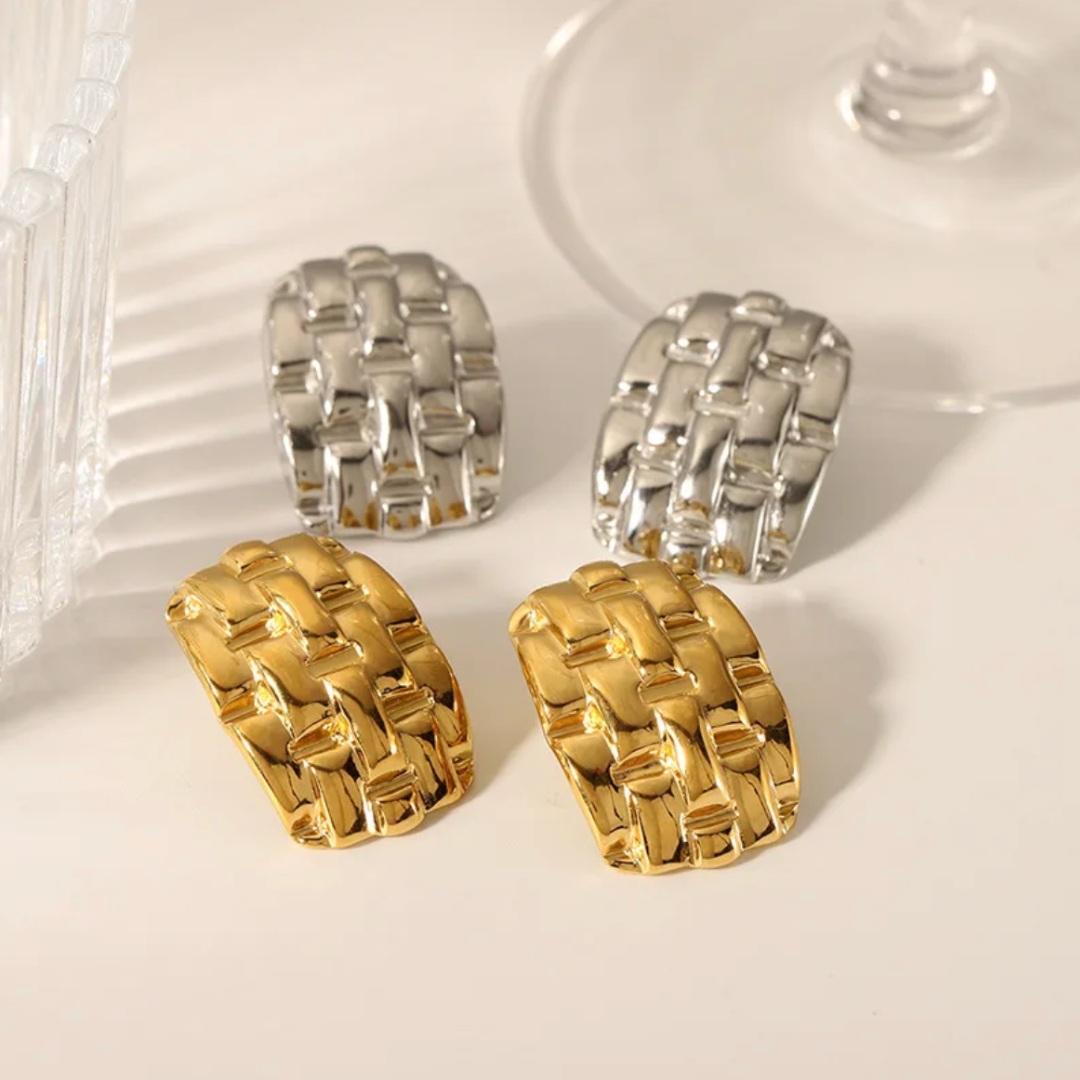 Weave Rectangle Studs