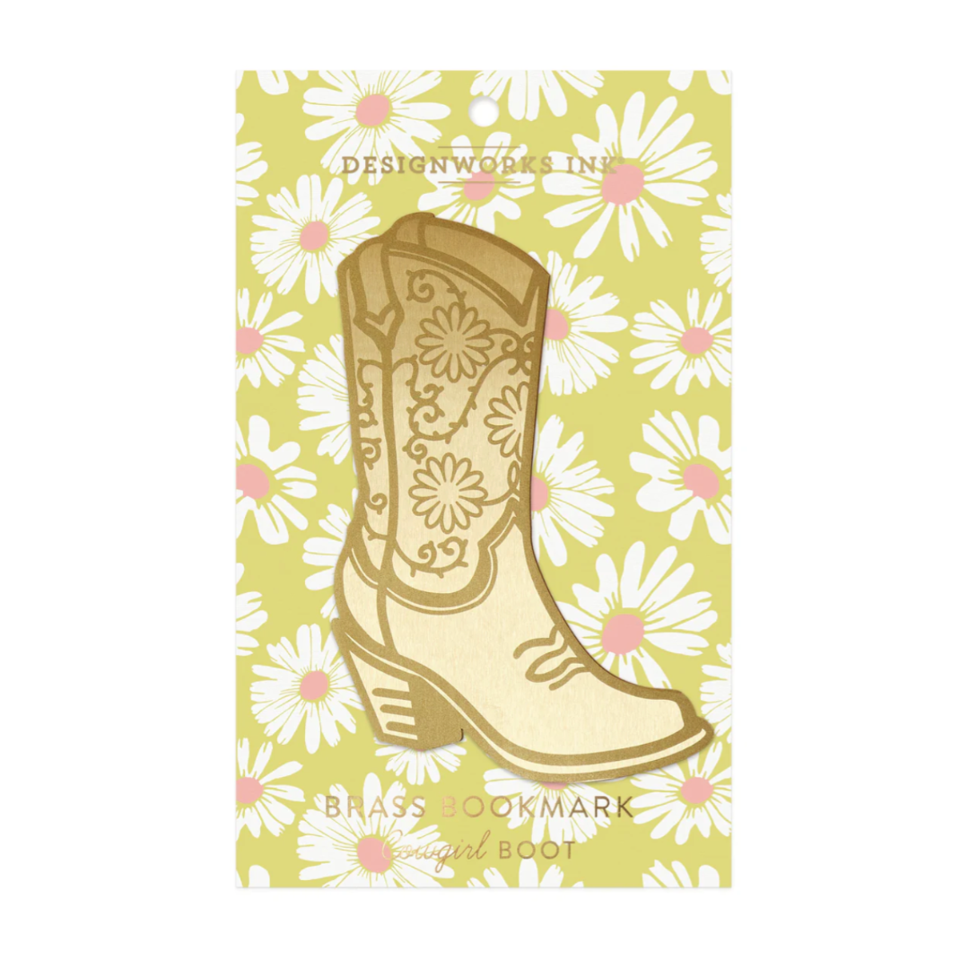 Brass Bookmark - Cowgirl Boot