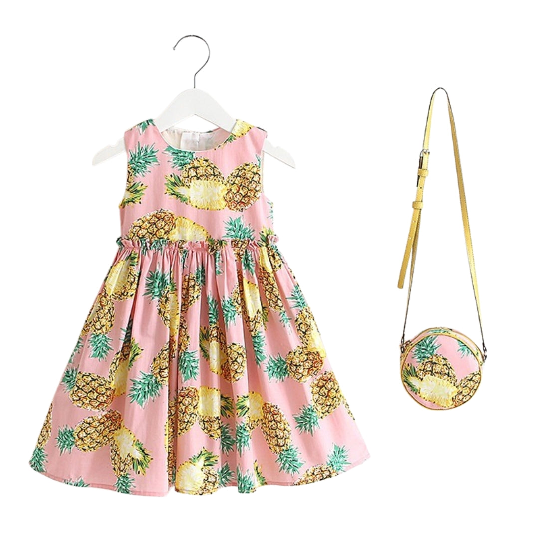 Anais pink dress & bag set