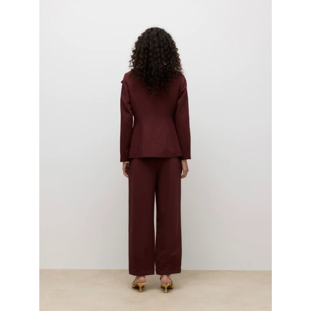 Vivica Burgundy Tailored Trousers