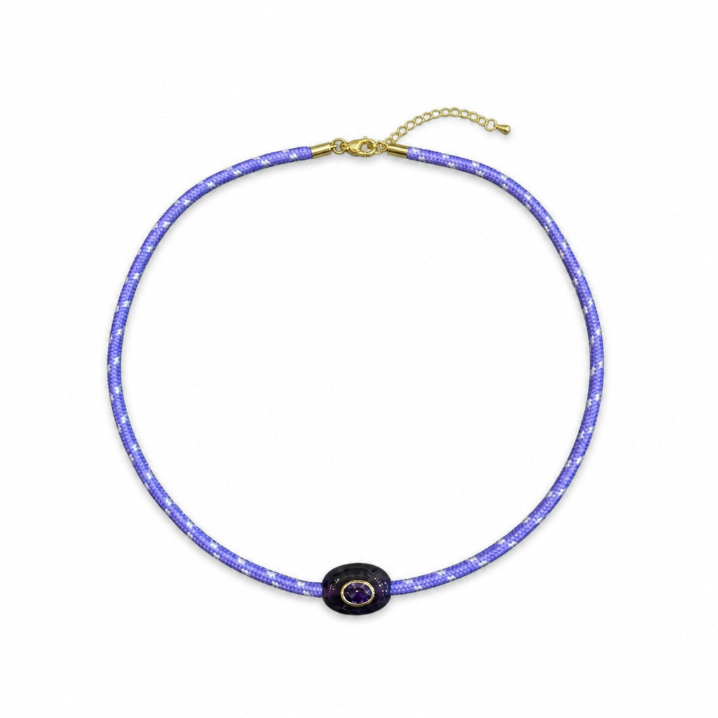 Harlow Paracord Necklace & Bracelet - purple