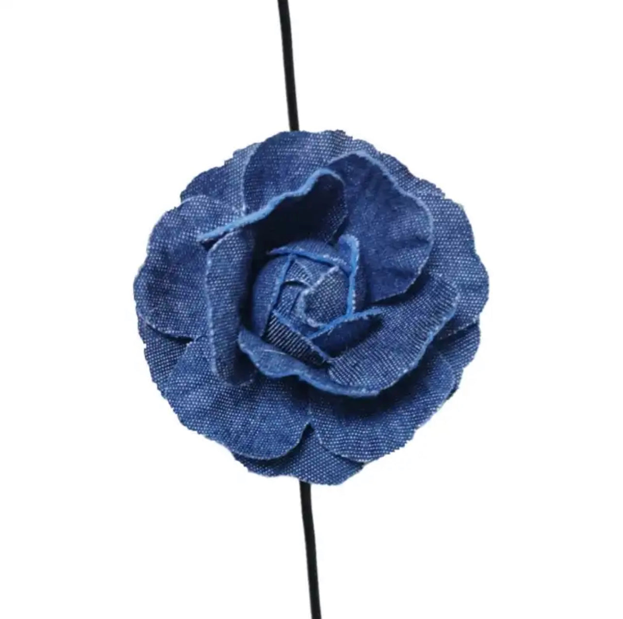 Denim neck flower corsage