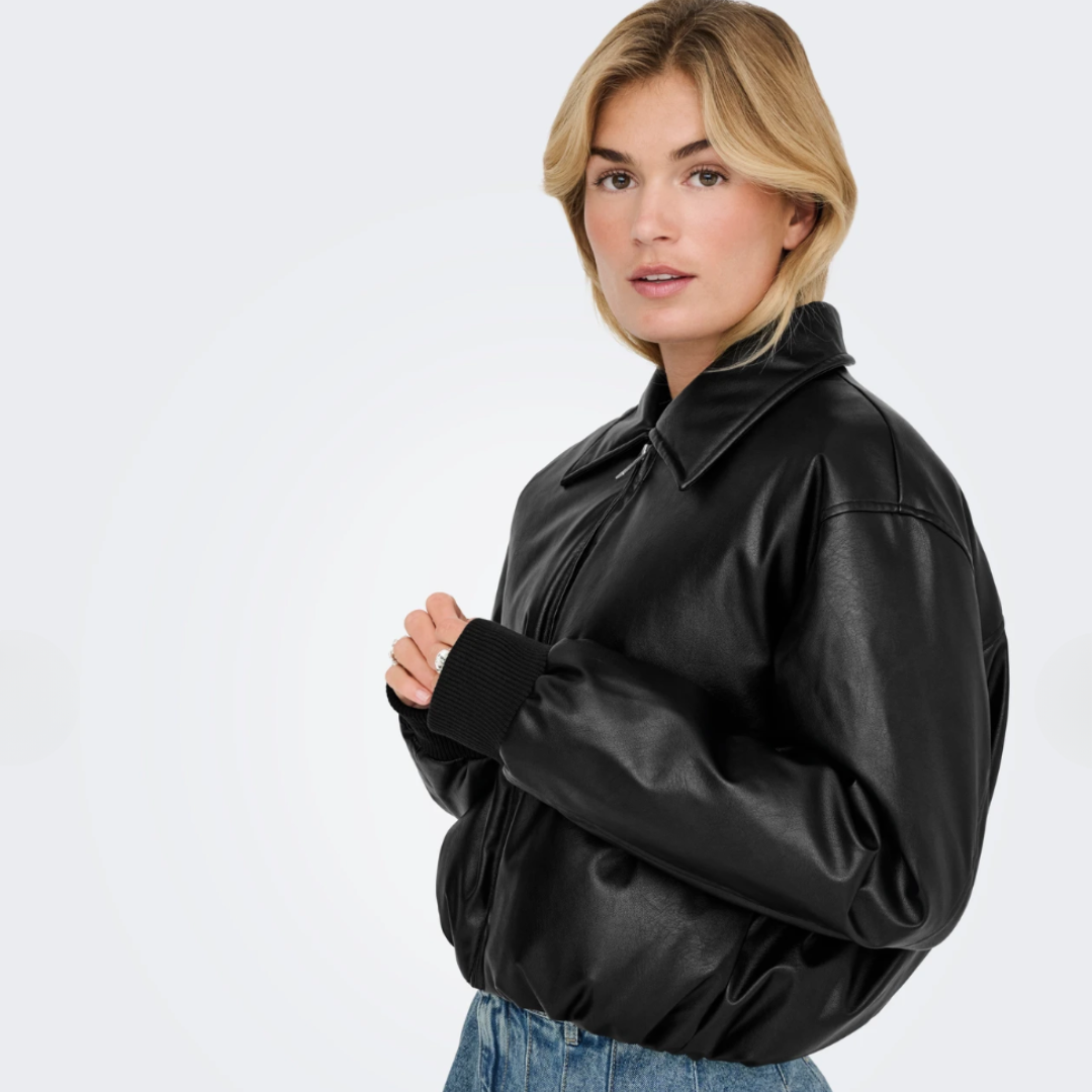 Magda Leather Bomber Jacket