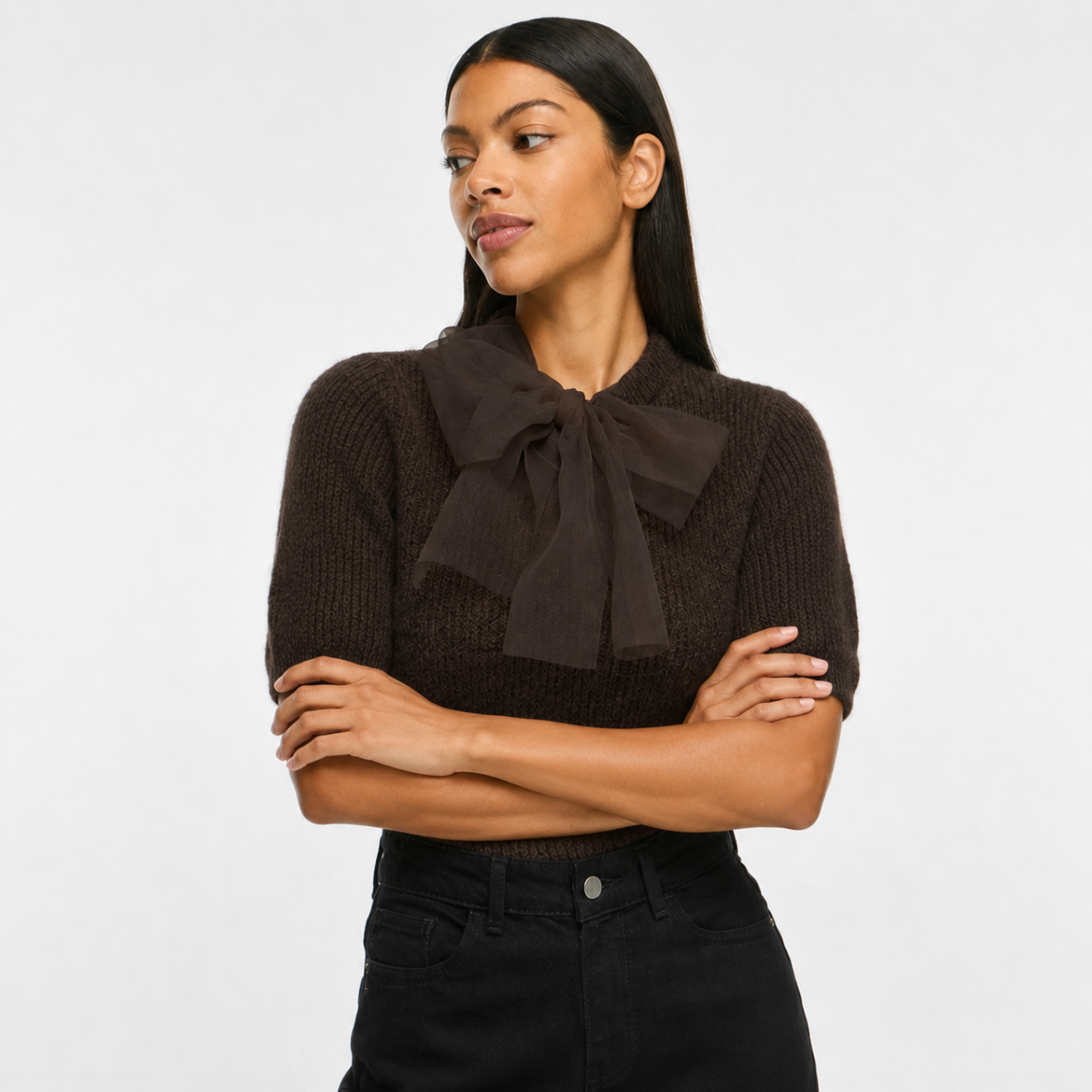 Nancy Knitted Top - Chocolate