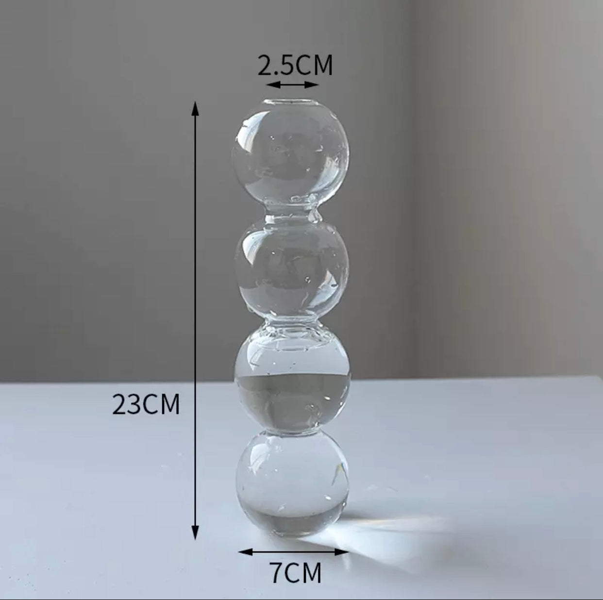 Tall stacked bubble vase