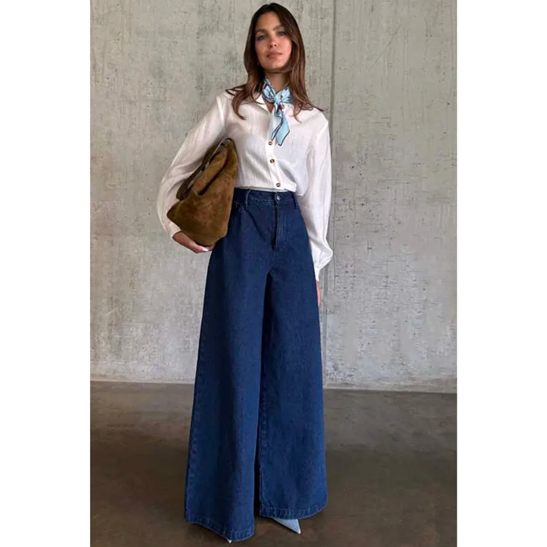 Blue Denim Pallazzo Jan Jean