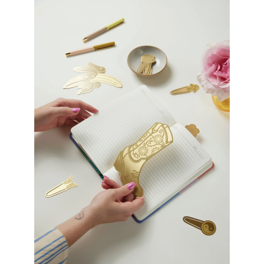 Brass Bookmark - Cowgirl Boot