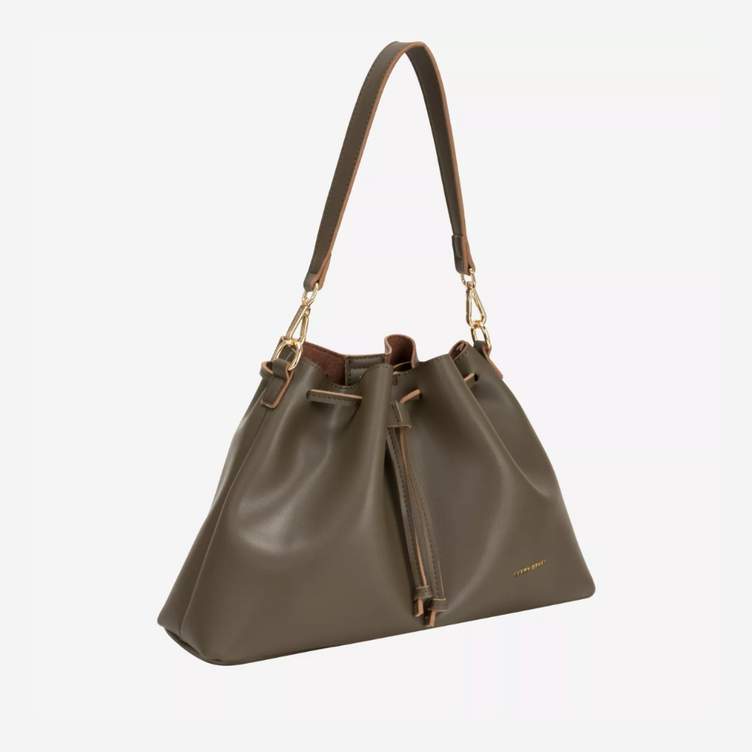 Draw String Bag – Olive & Black