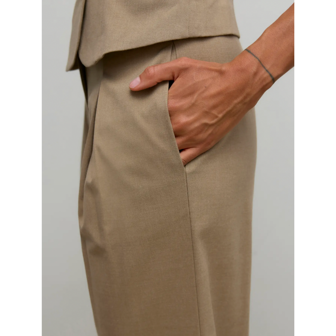 Liberty Tailored Wide Leg Trousers – Camel