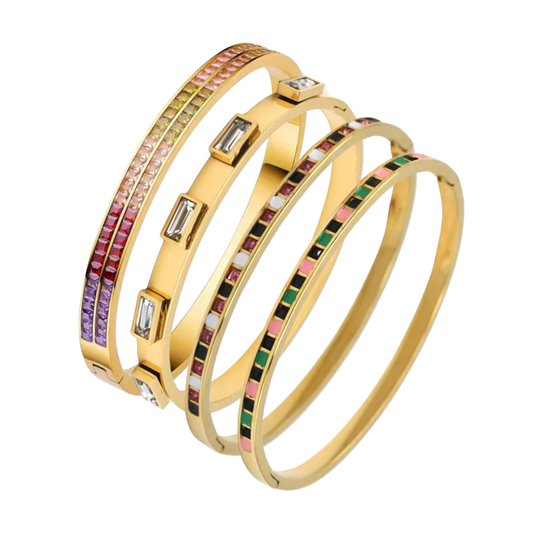 Coloured Stone Bangles