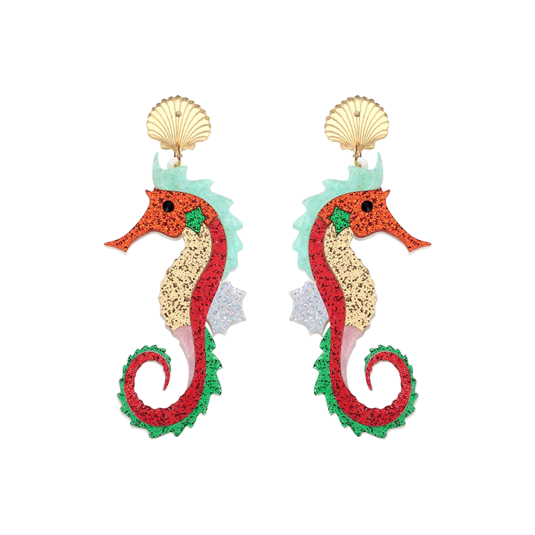 Seahorse Statement Earrings