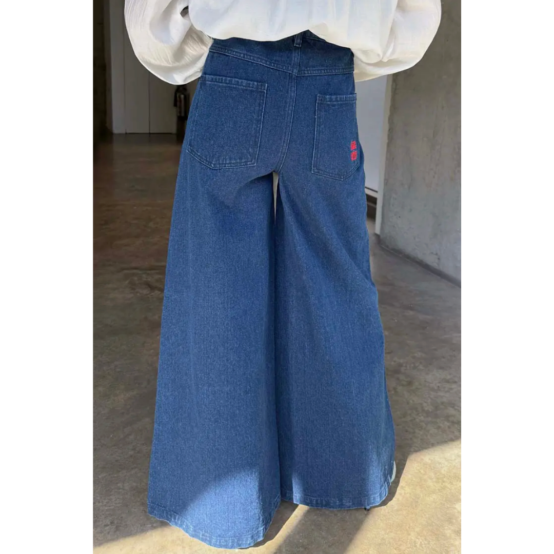 Blue Denim Pallazzo Jan Jean