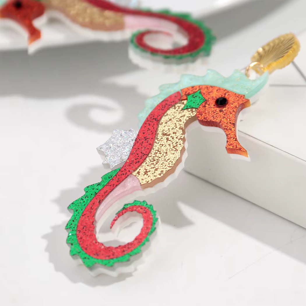 Seahorse Statement Earrings