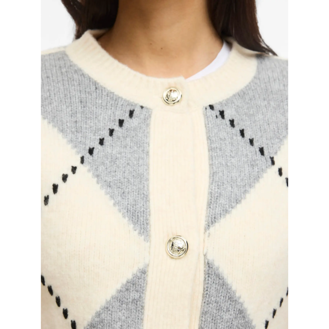 Argyle Knit Cardigan