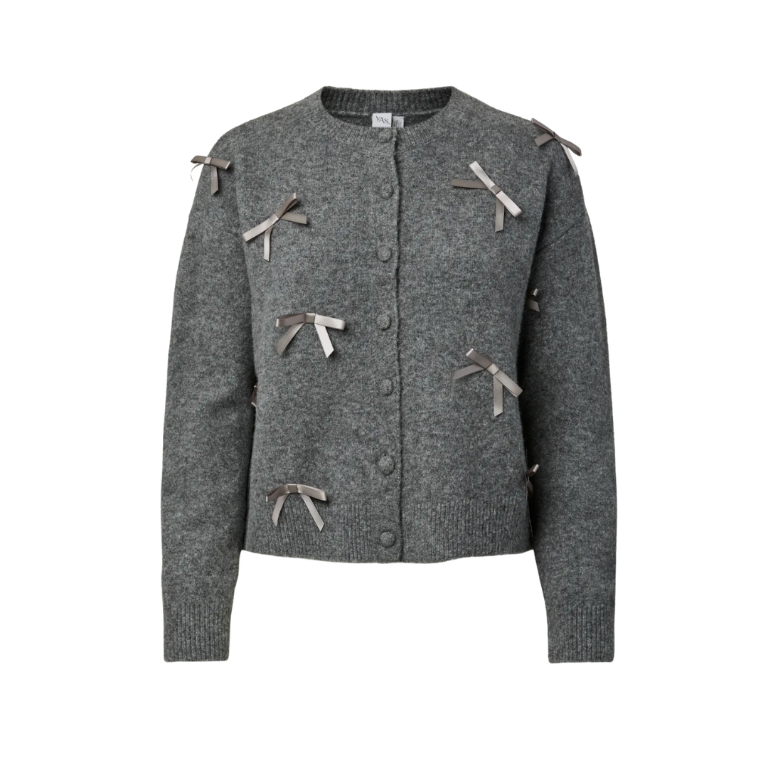 Frilo Bow Knit Cardigan