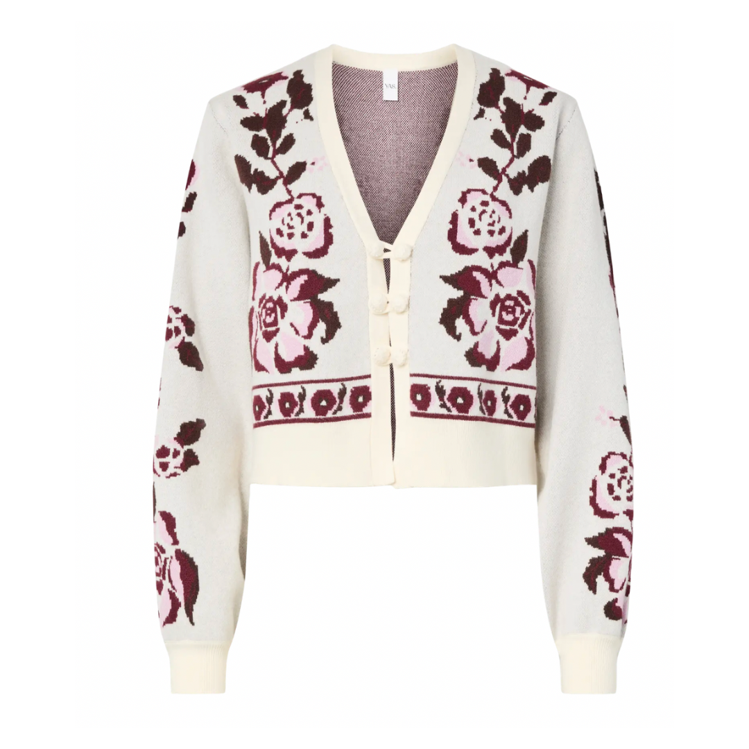 Rose Jacquard Cardigan