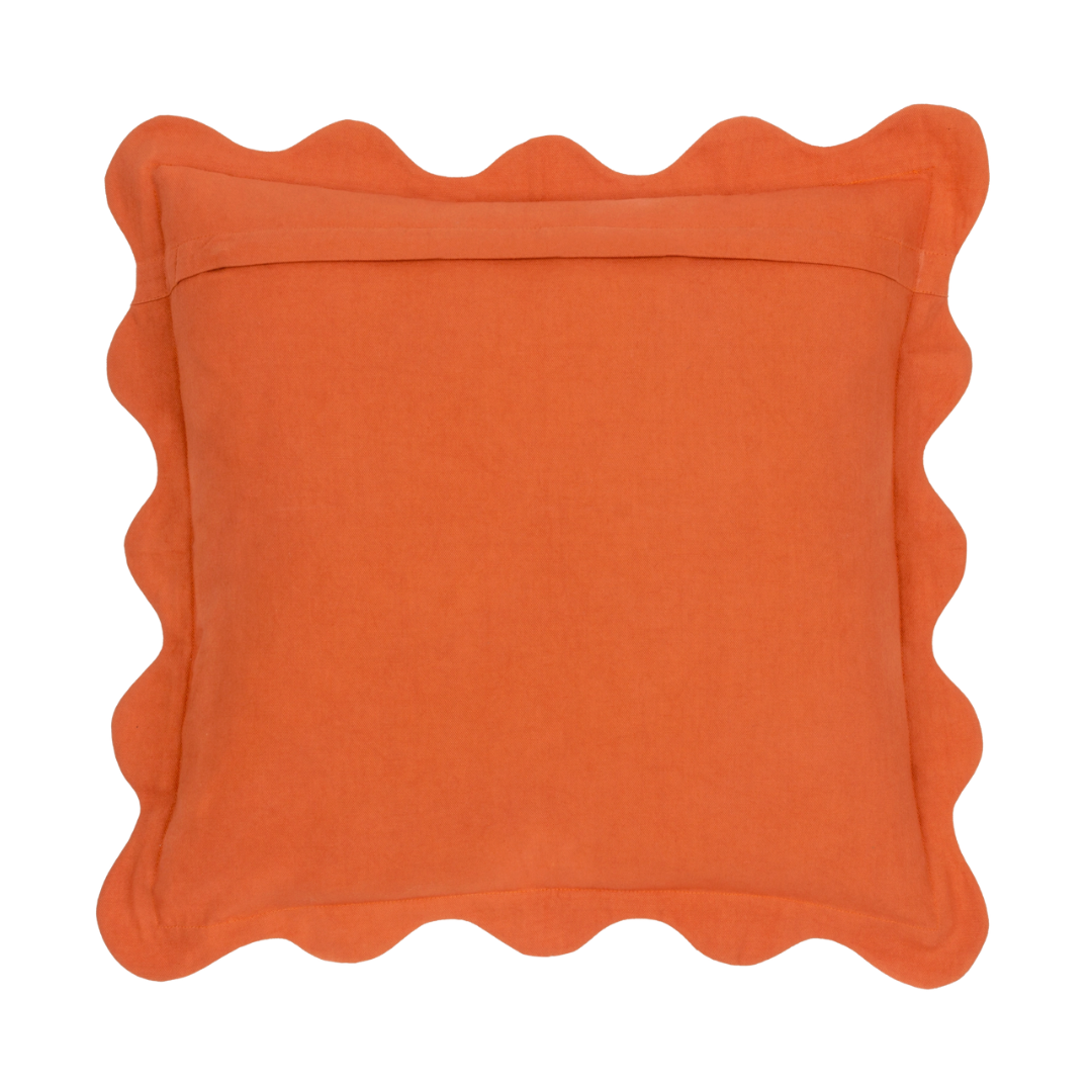 Coral Scalloped Cushion