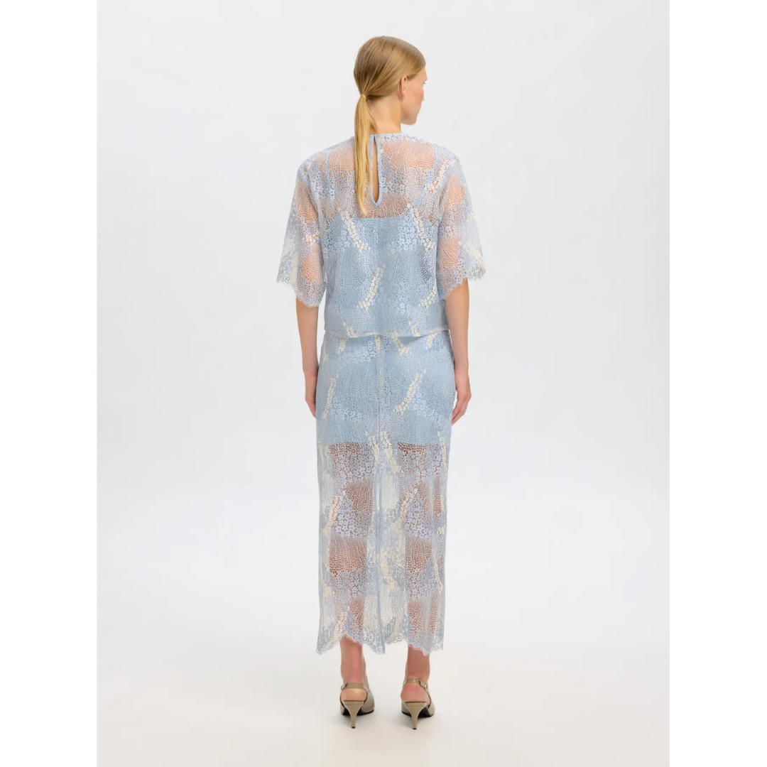 Azure Lace Top