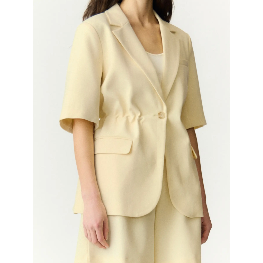 Butter Short Sleeve Tailored Blazer