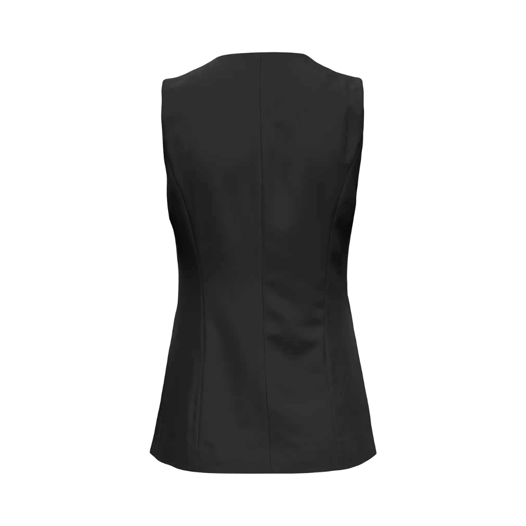 Malena Long Black Waistcoat