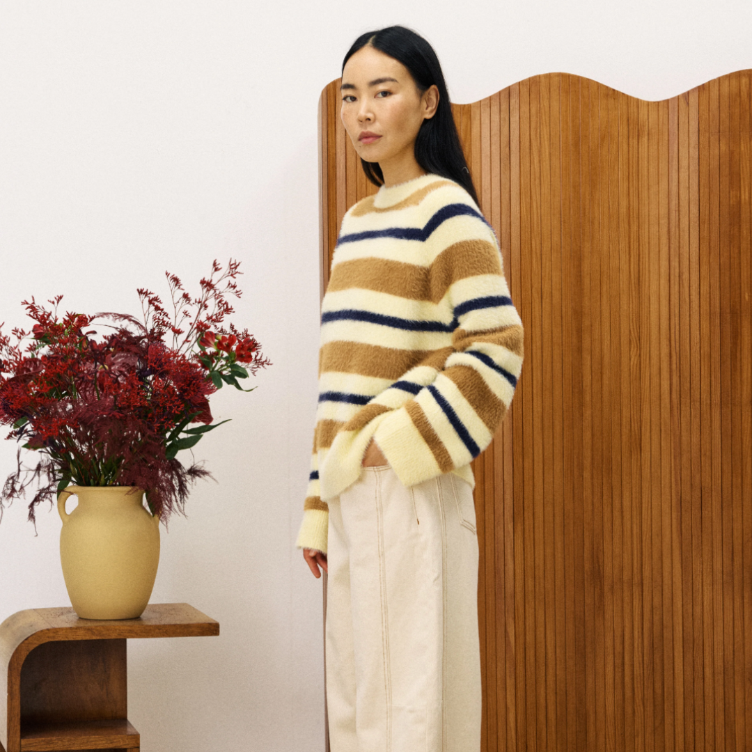 Himalayan Butter Striped Jumper