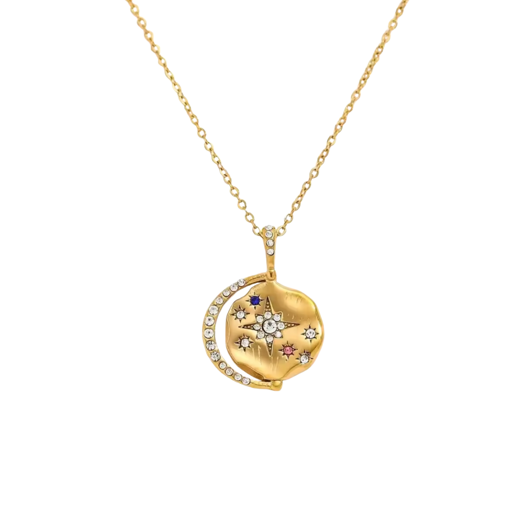 Celestial Charm Gold Necklace