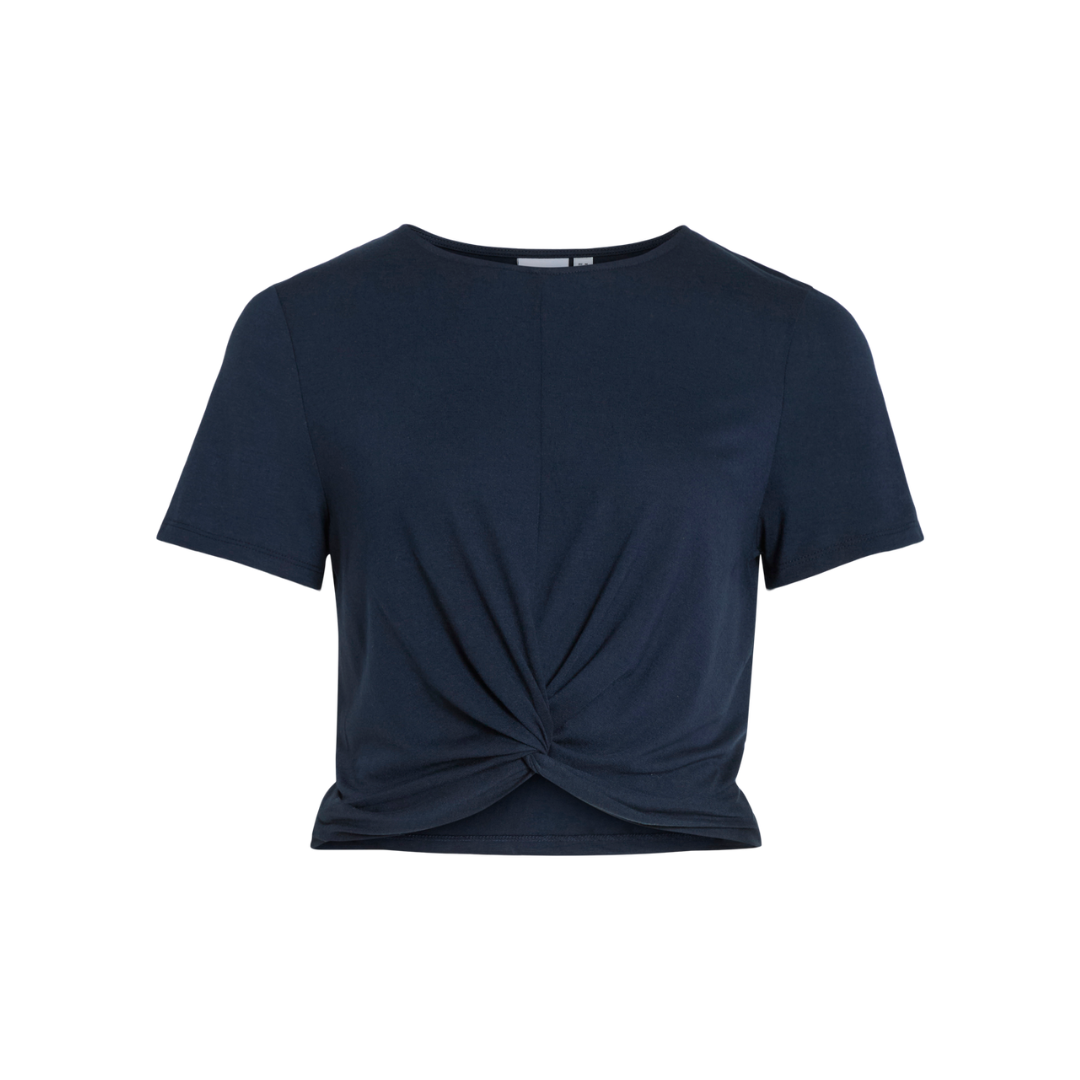 Casey Navy Cropped T-shirt