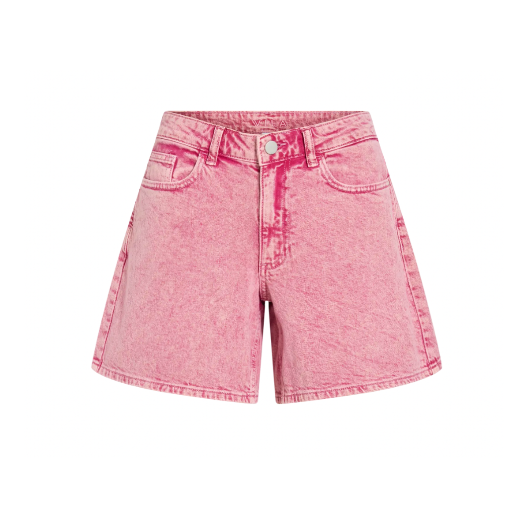 Fuchsia Denim Shorts