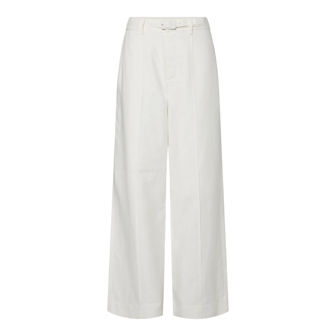 Birmo High Waisted White Trousers