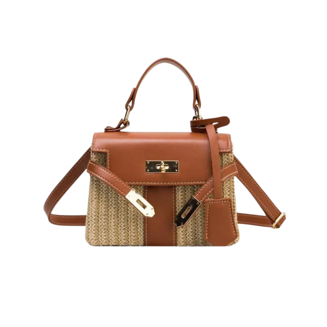 Sandy Straw cross body Box Bag