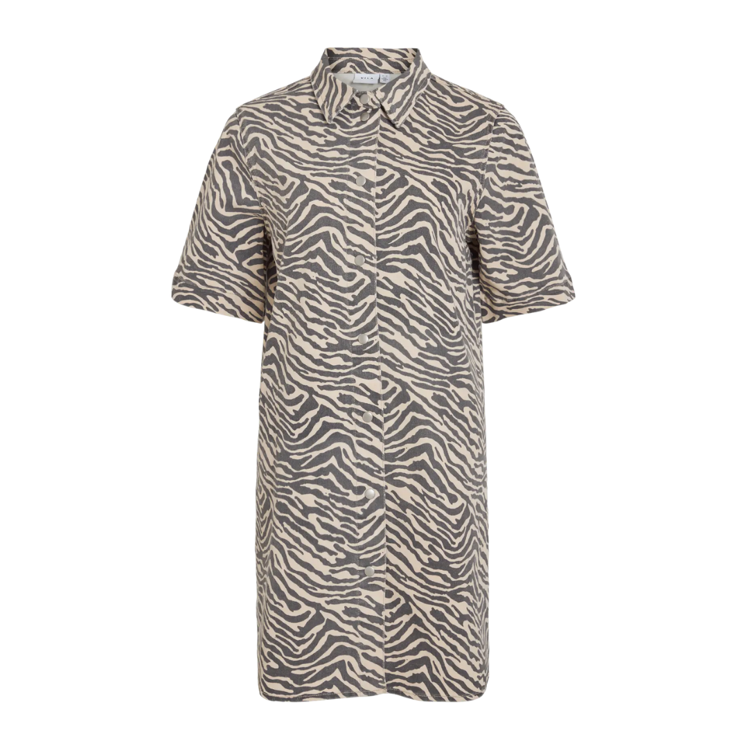 Chia Zebra Denim Dress