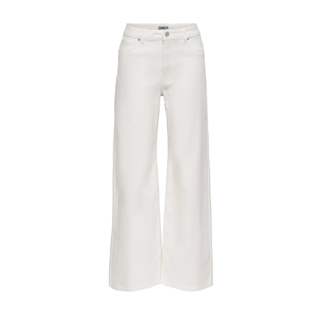 Sassy Scalloped White Jeans