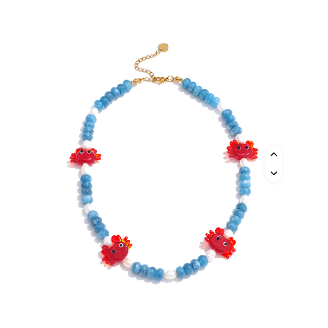 Capri Crab Beaded Necklace