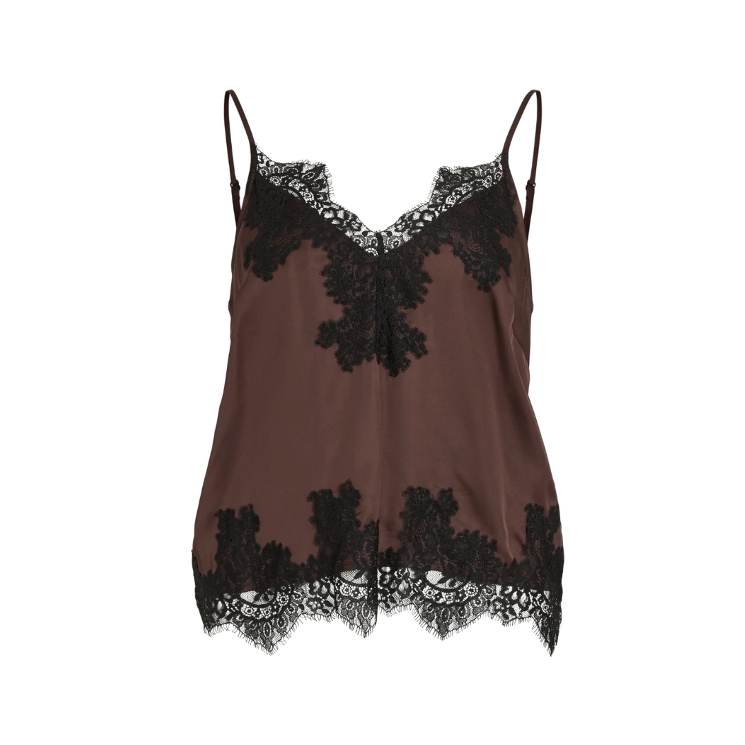 Chocolate Lace Singlet Top