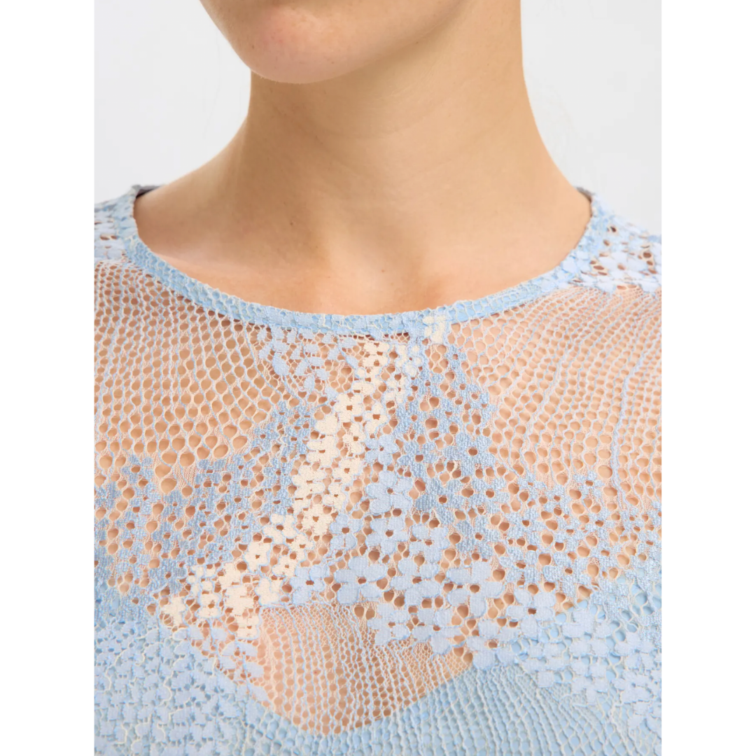 Azure Lace Top