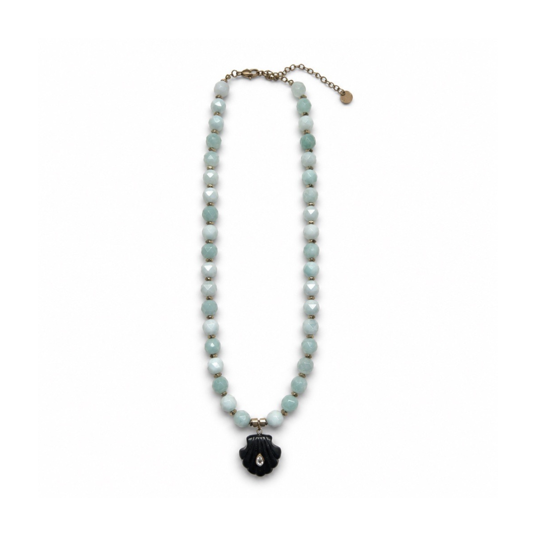 Marci Necklace - Sage & Black