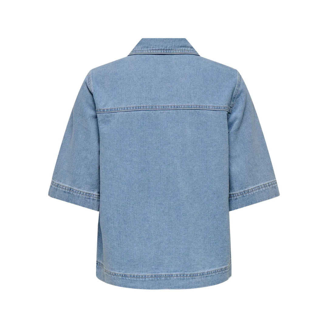 Belle Light Denim Short Sleeve Shirt