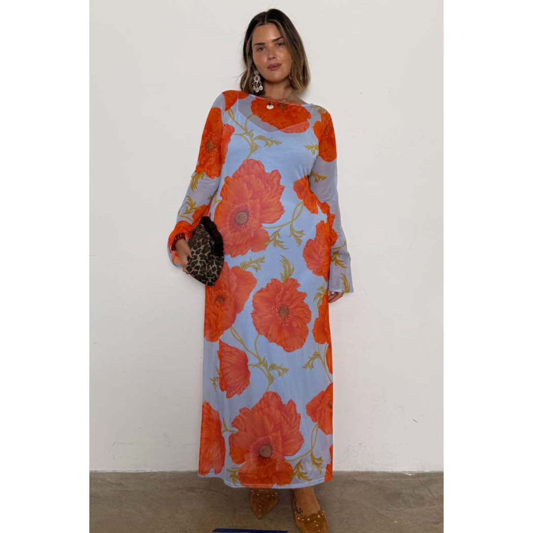 Blue Poppy Aria Mesh Dress