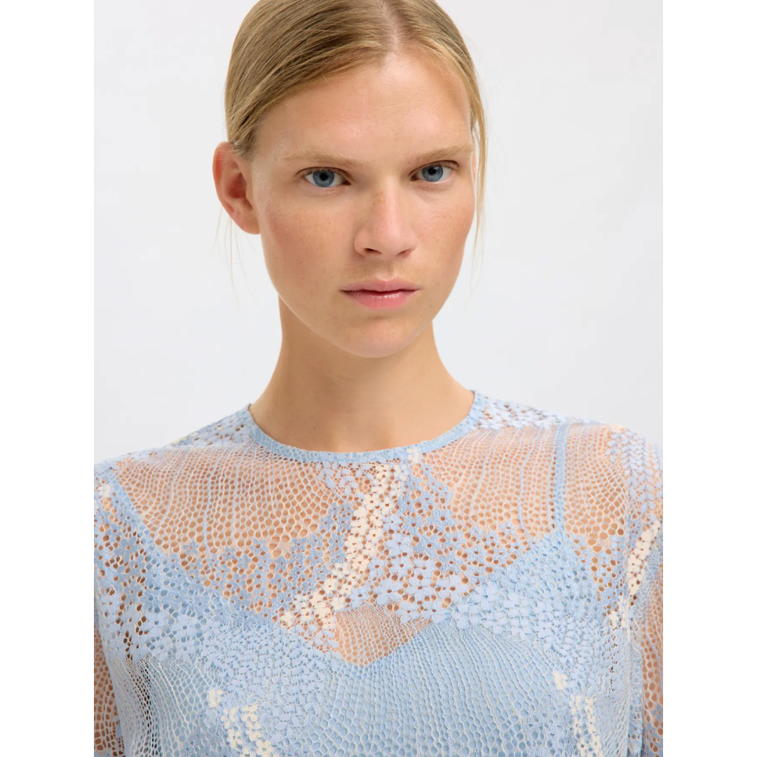Azure Lace Top